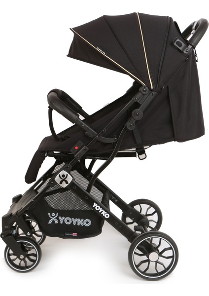 Quantum Kabin Boy Tek Elle Kolay Katlanır Pratik Bebek Arabası Travel Set Black Silver