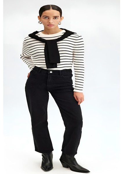 Yüksel Bel Staright Fit Denim PANTOLONMKN510