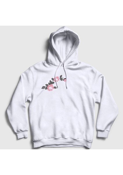 Unisex Beyaz Marinette Dupain Cheng Mucize Uğur Böceği Miraculous Ladybug Kapüşonlu Sweatshirt