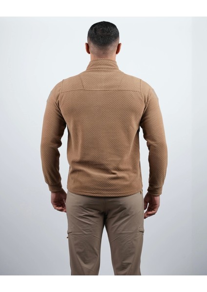 Wolftrap Tactical Yalaz Balıkçı Yaka Bej Taktik Polar Kazak