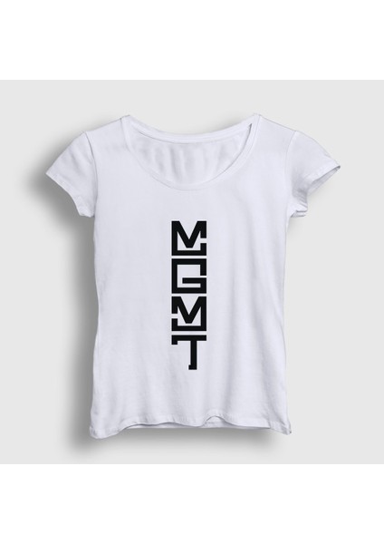 Kadın Beyaz Logo Rock Mgmt T-Shirt