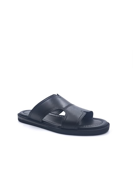 Matera H2510 Hafif Tasarım Konfor Hakiki Deri Siyah Erkek Terlik indirimleri