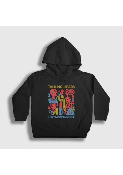 Unisex Çocuk Siyah Stop Making Sense Talking Heads Kapüşonlu Sweatshirt