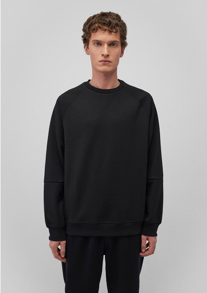 Bisiklet Yaka Siyah Basic Sweatshirt 0S10295-900