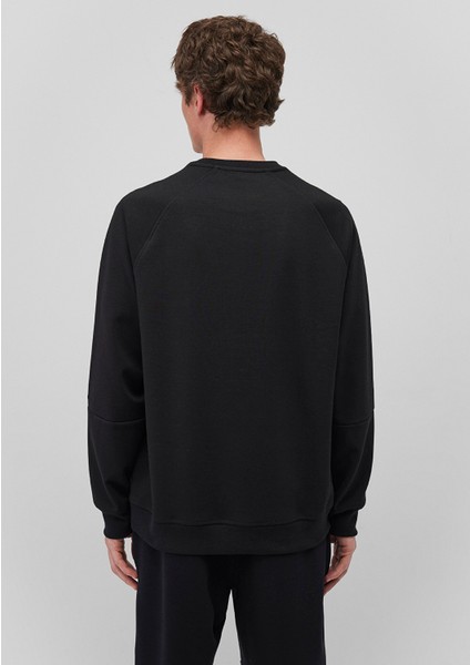 Bisiklet Yaka Siyah Basic Sweatshirt 0S10295-900