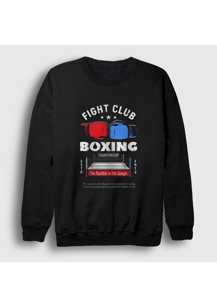 Unisex Siyah Boxer Ufc Mma Hediye Boksör Boks Sweatshirt