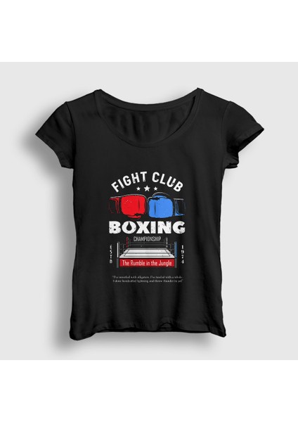 Kadın Siyah Boxer Ufc Mma Hediye Boksör Boks T-Shirt