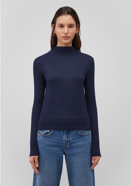 Dokulu Lacivert Tişört 1612026-82183 modelleri