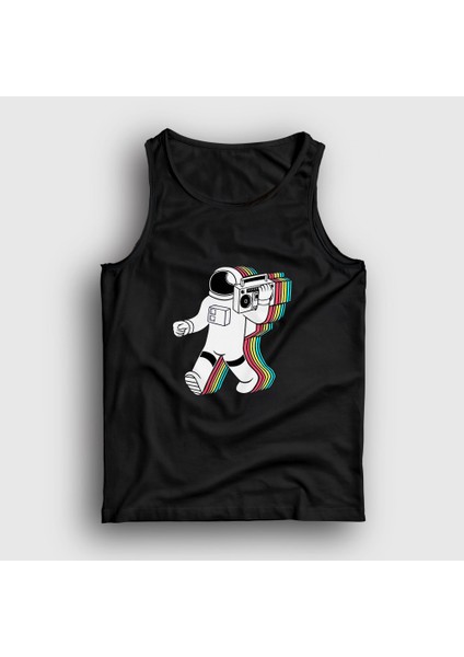 Siyah Boombox Uzay Müzik Astronot Atlet