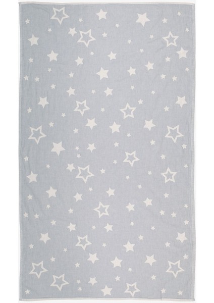 Twinkle Star Pamuk Koltuk Şalı Gri 130 x 170