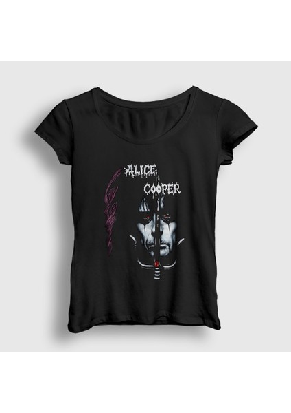 Kadın Siyah Dragontown Sai Alice Cooper T-Shirt
