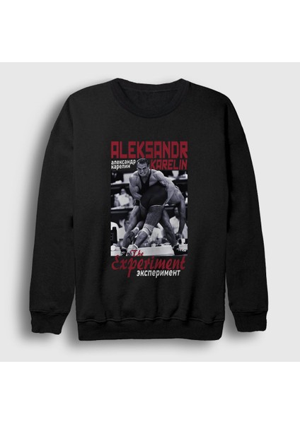 Unisex Siyah Experiment Ufc Mma Güreş Aleksandr Karelin Sweatshirt