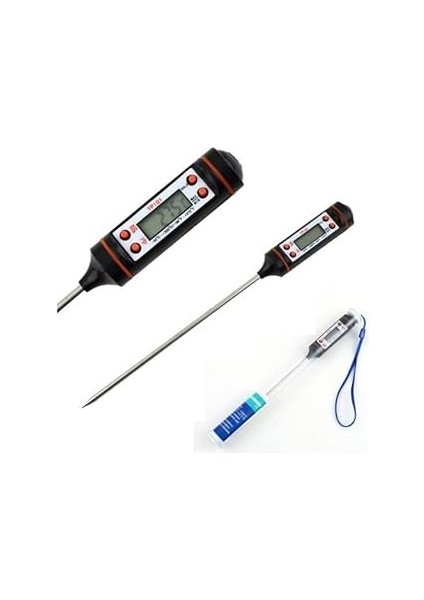 Gıda Termometresi Dijital Sıcaklık Derece Kutulu Et Süt Mama Yemek Isı Ölçer