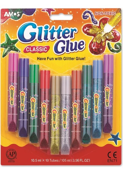 Glitter Glue Classic Simli Yapıştırıcı 10’lu GCL10B10