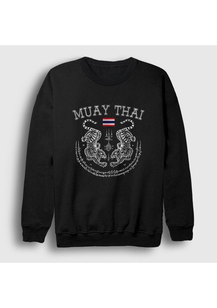 Unisex Siyah Thailand Kaplan Ufc Mma Muay Thai Sweatshirt