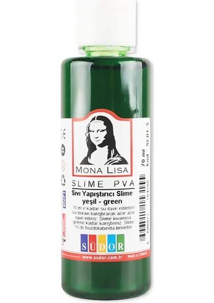 SL01-5 Mona Lisa Sıvı Yapıştırıcı Slime Yeşil 70ML