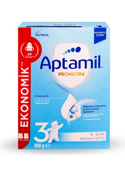 Pronutra 3 Devam Sütü 900 gr 9-12 Ay