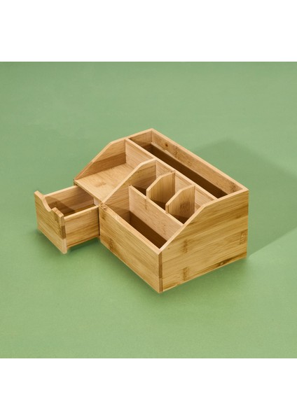 6 Bölmeli Makyaj Organizeri - Kahverengi - 23 cm modelleri