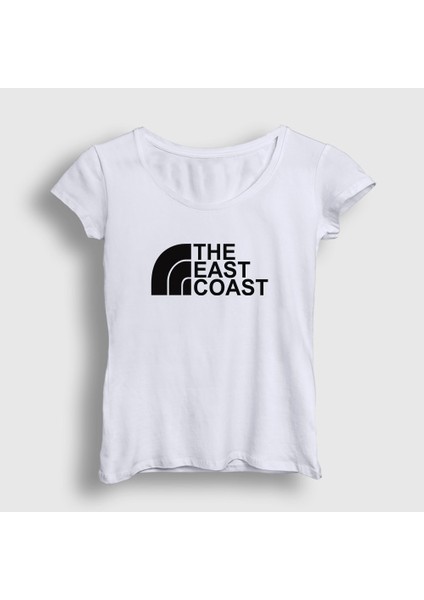 Kadın Beyaz Logo The East Coast T-Shirt