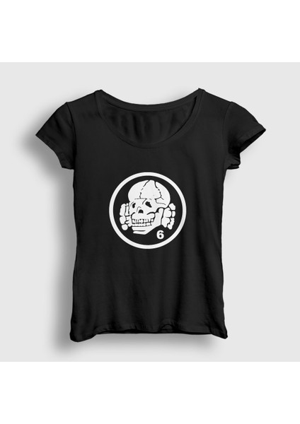 Kadın Siyah Logo V2 Müzik Death In June T-Shirt