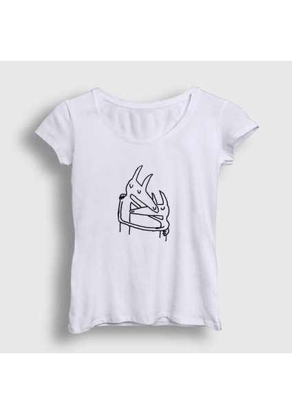 Kadın Beyaz Twin Fantasy Car Seat Headrest T-Shirt