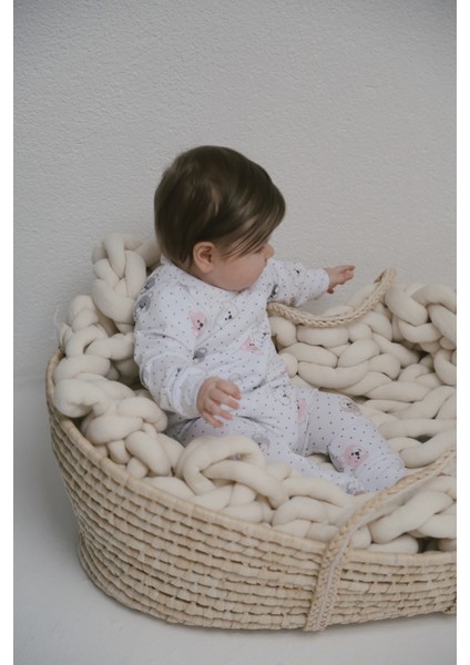 Pamuk Soft Ayıcık Desenli Kız Bebek Uyku Tulumu