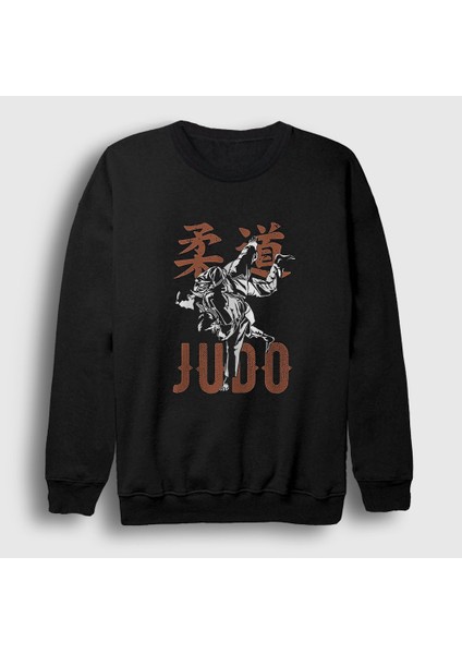 Unisex Siyah Uchi Mata Ufc Mma Judo Sweatshirt
