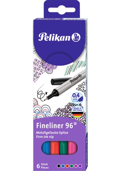 Fineliner 6lı Karışık Renk Kutu