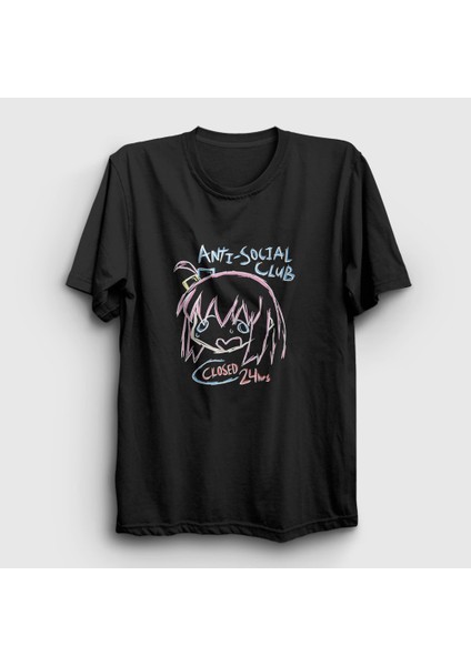 Siyah Anti Social Club Bocchi The Rock T-Shirt