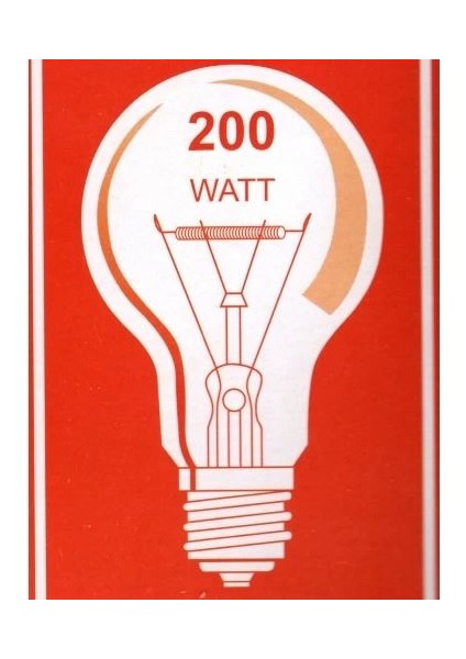 5 Adet 200 Watt Halejoen Flamanlı Klasik Ampul Sarı Işık Dimlenir