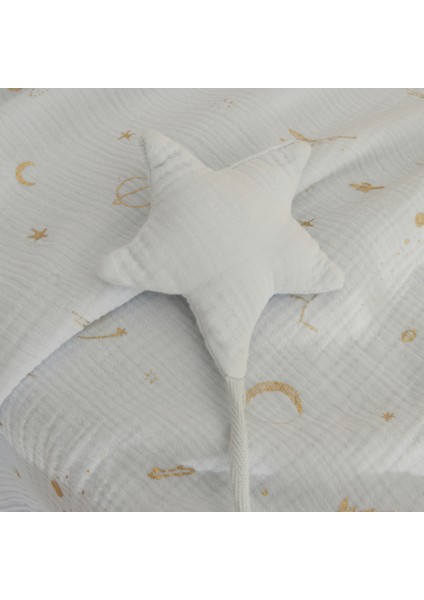 Starry Müslin %100 Pamuk Bebek Battaniye Mavi 70X100 cm fiyatları