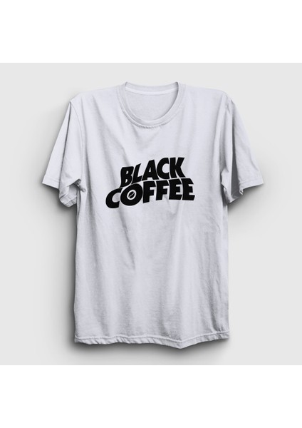Beyaz Black Coffee Hediye Filtre Kahve T-Shirt