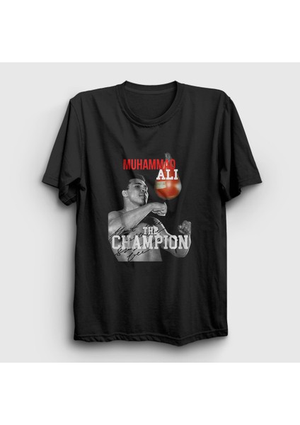 Siyah Champ Boxing Boks Muhammad Muhammed Ali T-Shirt
