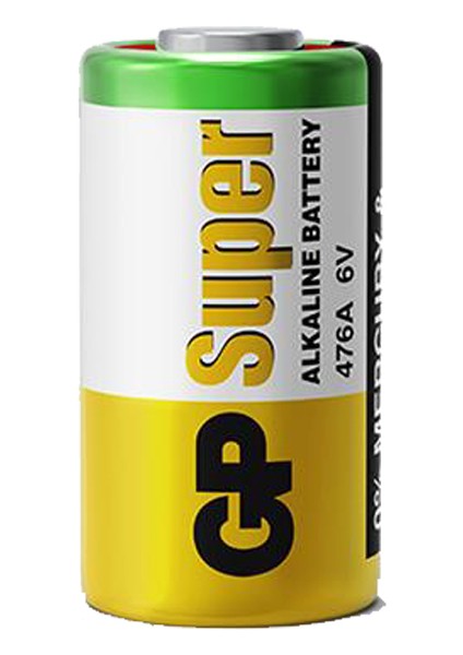 GP476A Süper Alkalin 476A/PX28A/A544/4LR44 Boy Pil, 6 Volt, Tekli Kart 4 Adet Pil