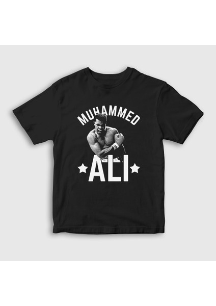 Çocuk Siyah Boxing Boks Muhammad Muhammed Ali T-Shirt