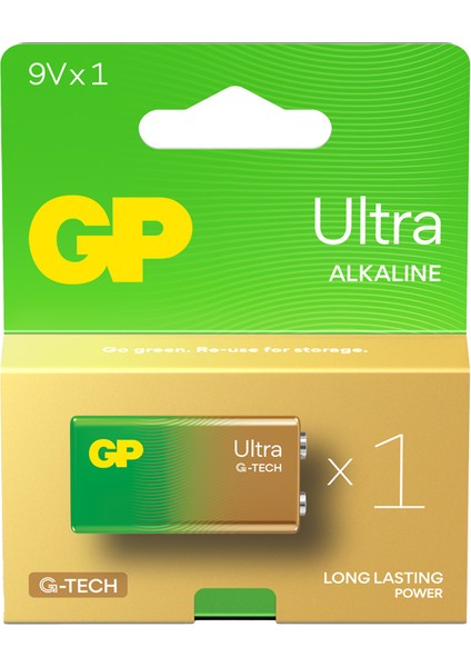 G-Tech Ultra Alkalin 9V - 6LR61 Boy 9V 5 Adet Pil