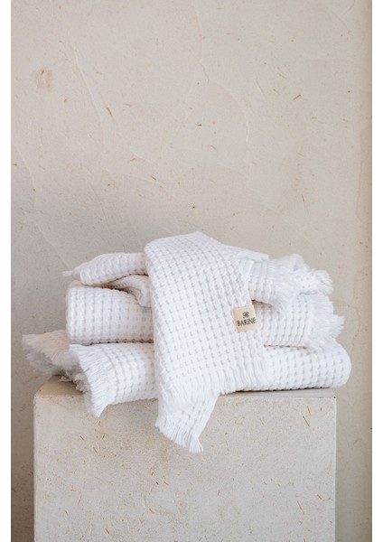 Eye Waffle Pamuk Havlu Beyaz 100 x 150