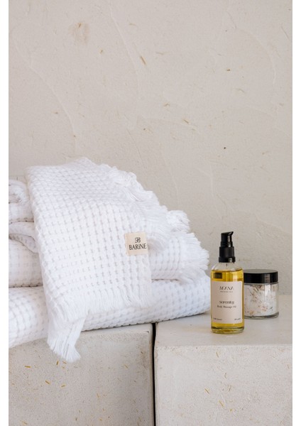 Eye Waffle Pamuk Havlu Beyaz 100 x 150 fırsatları