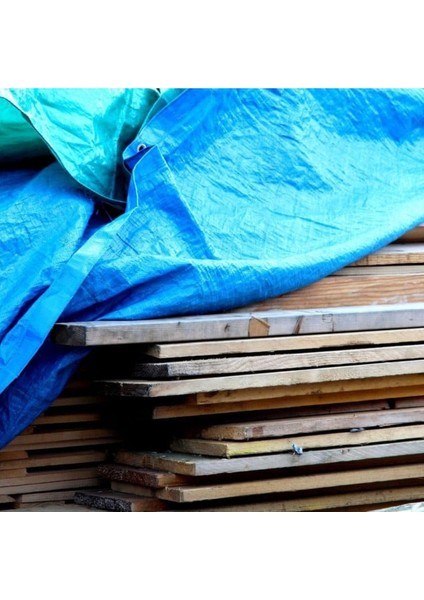 120 gr Mavi Branda – Kenarları Halkalı – Pvc Branda – Kar ve Su Geçirmez - 7 Metre x 16 Metre