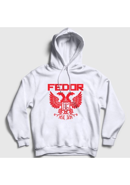 Unisex Beyaz Emperor V2 Ufc Mma Fedor Emelianenko Kapüşonlu Sweatshirt