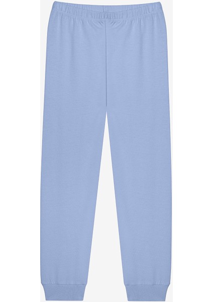 Pamuklu Kız Çocuk Blue Roses 2li Çok Renkli Pijama Takımı