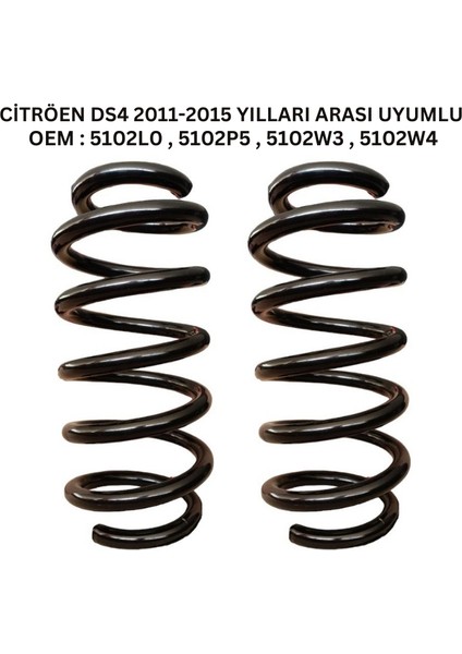Citröen Ds4 (2011-2015) Uyumlu Standart Yay ST106052R - Arka Helezon Yay Takımı - 2 Adet