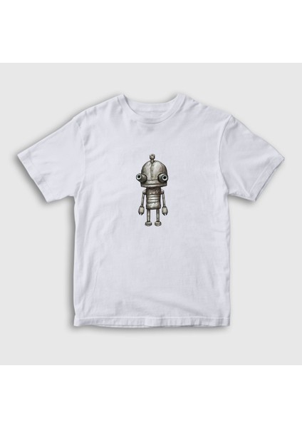 Çocuk Beyaz Josef Oyun Machinarium T-Shirt