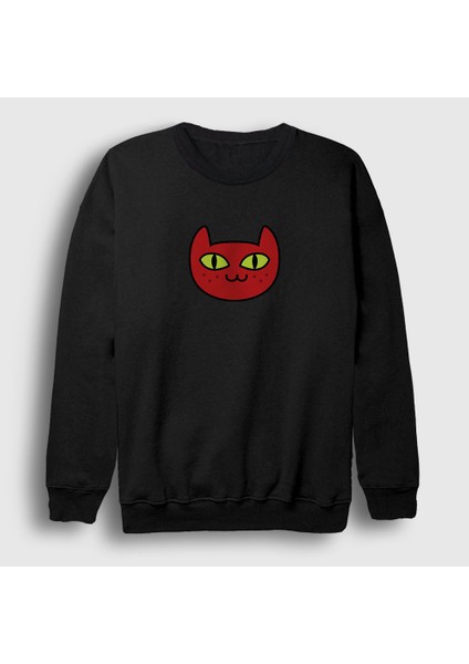 Unisex Siyah Marceline's Cat Hediye Kedi Kedili Sweatshirt