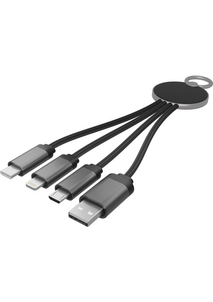 SL-CP110 20CM 2A Microusb+Lightning+Typec 3 In 1 LED Logolu Şarj Kablosu