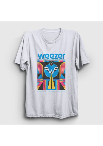 Beyaz Poster Müzik Weezer T-Shirt