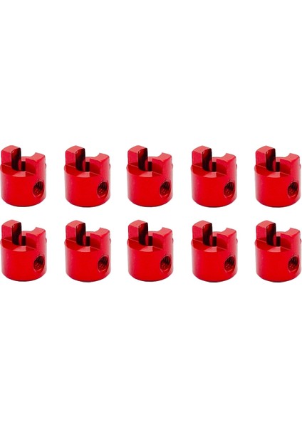 10 Adet 4mm Model Tekne Metal Tahrik Köpek Mili Koltuk Değneği Aksesuarları Konektörü Kürek Çatal Rc Tekne Tahrik Mili, Kırmızı (Yurt Dışından)