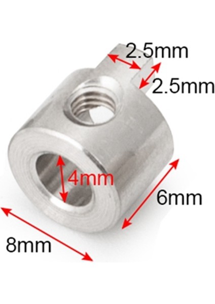 10 Adet 4mm Model Tekne Metal Tahrik Köpek Mili Koltuk Değneği Aksesuarları Konektörü Kürek Çatal Rc Tekne Tahrik Mili, Kırmızı (Yurt Dışından)