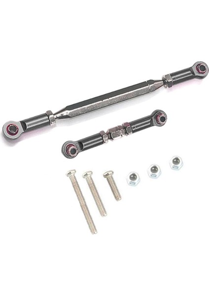 Metal Ayarlanabilir Direksiyon Bağlantı Servo Bağlantı Çekme Çubuğu Gerdirme Mn D90 D99 Mn-90 -45 1/12 Rc Araba Paletli, Gri (Yurt Dışından)