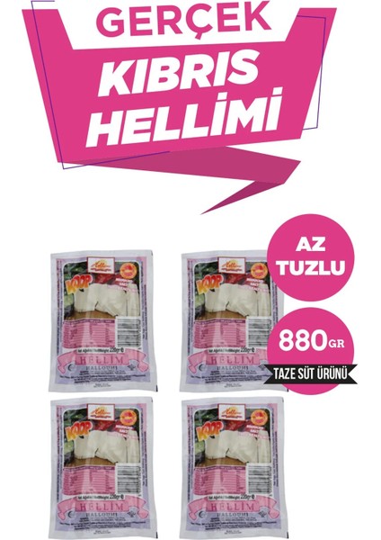 Az Tuzlu Hellim Peynir 4'lü Toplam 880 gr